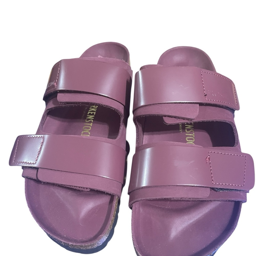 Birkenstock Women Purple Uji Shine Nubuck Leather Sandal 10-10.5US/41EU NWOB